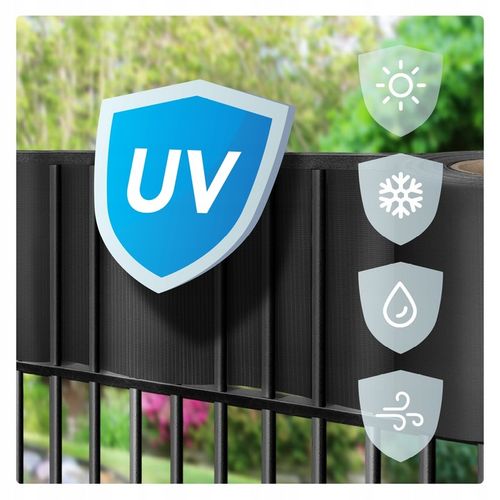 Taśma ogrodzeniowa na płot ogrodzenie wąska 4,75cm x35m antracyt UV +klipsy na Arena.pl