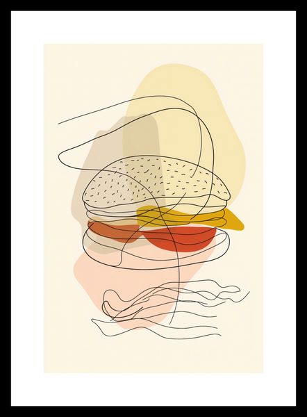 Plakat 20x30cm Cieniutki Burger zdjęcie 3
