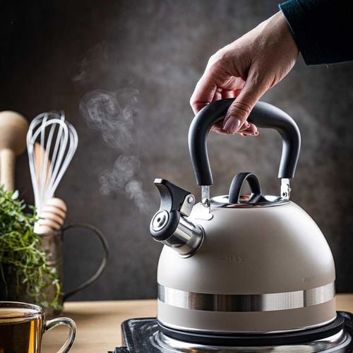 czajnik 1,8l z gwizdkiem kinghoff kh-1854 beżowy na Arena.pl