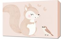 Obraz 60x40cm Wzory dla Dzieci, Dziewczynki i Chłopca - Wiewiór