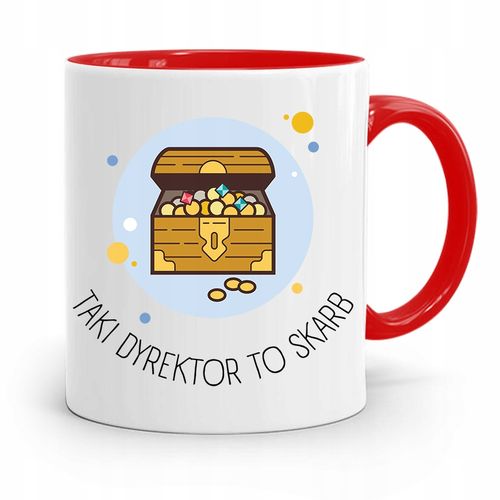 Dla Dyrektora Kubek Czerwony Taki Dyrektor Skarb Z Nadrukiem Ze Zdjęciem na Arena.pl