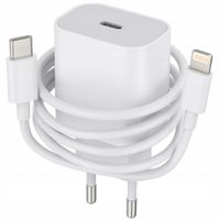 Ładowarka sieciowa Denmen do Apple 2400 mA 230 V biały z przewodem 1 m