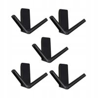 WIESZAK MEBLOWY ŚCIENNY ZESTAW 5 SZT. - HACZYK NA UBRANIA CZARNY