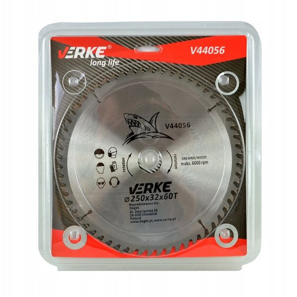 TARCZA PIŁA WIDIOWA TARCZOWA DO CIĘCIA DREWNA DRZEWA 250mm x 32mm 60T WIDIA zdjęcie 4