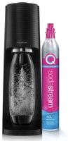 SATURATOR SODASTREAM TERRA CZARNY DO WODY GAZOWANEJ Z 1 BUTELKĄ I NABOJEM