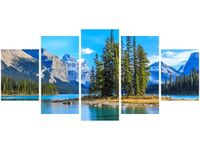 70CM 150CM OBRAZ 5 ELEM JEZIORO MALIGNE ŚCIENNY