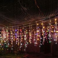 SOPLE 500 LED KURTYNA LAMPKI ZEWNĘTRZNE IP44 MULTIKOLOR + ZIMNY FLASH 24M