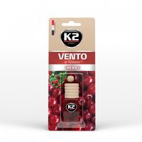 K2 Vento Cherry — odświeżacz samochodowy 8 ml (wiśnia, szklany flakon)