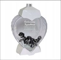 EKSKLUZYWNY ZNICZ SERCE biały personalizowany GRAWER DLA DZIADKA