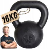Kettlebell żeliwny odważnik kula kettle kettleball siłownia domowa fit 16kg