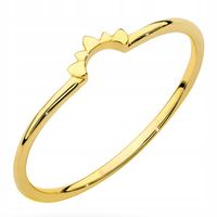 MODNY ZŁOTY PIERŚCIONEK pr. 585 DIADEM TIARA r.19