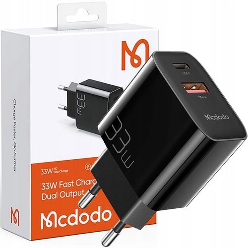 MCDODO SZYBKA ŁADOWARKA SIECIOWA DO TELEFONU ZASILACZ 2X USB USB-C PD 33W na Arena.pl