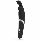 happy rabbit wand black - silikonowe urządzenie masujące, 26,7 cm