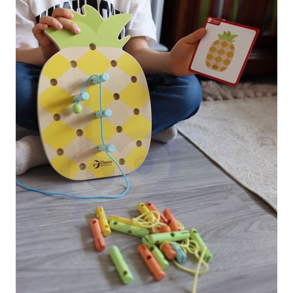 CLASSIC WORLD Wooden Threader Pineapple Pegs 21 pcs. zdjęcie 5