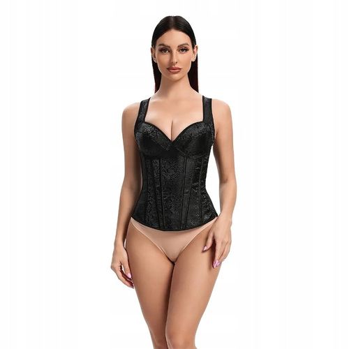 Elegancki gorset wyszczuplający modelujący gotycki zamek stringi 59k na Arena.pl
