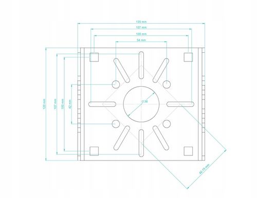 Uchwyt słupowy do kamery do monitoringu uniwersalny do kamer ocynk na Arena.pl