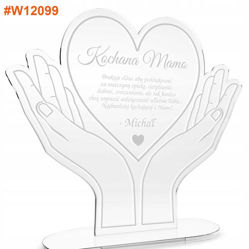 PREZENT DLA MAMY STATUETKA serce na DZIEŃ MATKI kolorowy nadruk na Arena.pl