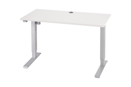 Solidne biurko regulowane 120x60 cm srebrne na Arena.pl