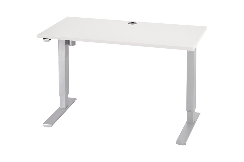 Solidne biurko regulowane 120x60 cm srebrne zdjęcie 1