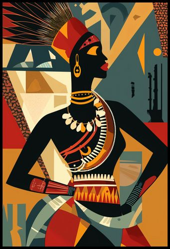 Plakat 67,5x100cm Afrykańska Mozaika na Arena.pl