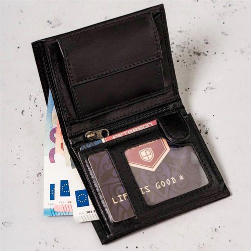 Mały, skórzany portfel męski z systemem rfid na Arena.pl