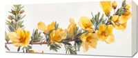 Obraz 70x30cm Żółte Kwiaty