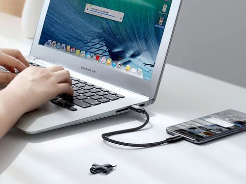 Baseus kabel 2w1 u-shaped USB-C Lightning 2.4A czarny na Arena.pl