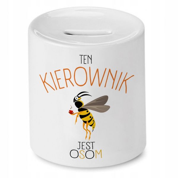 Skarbonka Dla Kierownika Ten Kierownik Jest Osom Z Nadrukiem Ze Zdjęciem zdjęcie 1