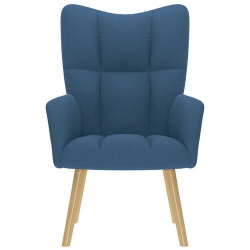 Fotel, niebieski, obity tkaniną na Arena.pl