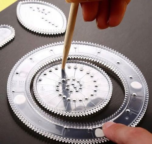 SPIROGRAF KREATYWNY ZESTAW DO RYSOWANIA WZORÓW XXL SZABLONY PISAKI KARTKI na Arena.pl