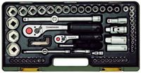 zestaw kluczy z grzechotkami 1/2'' 1/4'' 56 części - l/pr23286