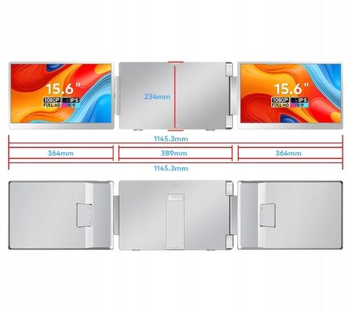 Monitory do laptopa Extralink Smart Life S10 2-Screen 15,6'' Full HD IPS na Arena.pl