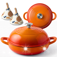 BRYTFANNNA GARNEK DO PIECZENIA CHLEBA ŻELIWNY 26CM GAZ PIEKARNIK POMARAŃCZ