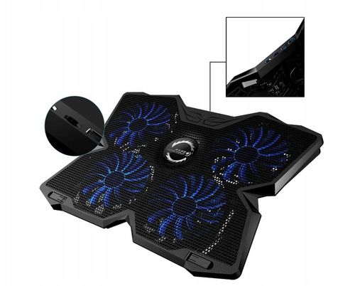 PODSTAWKA CHŁODZĄCA POD LAPTOPA PODKŁADKA USB LED DO NOTEBOOKA na Arena.pl