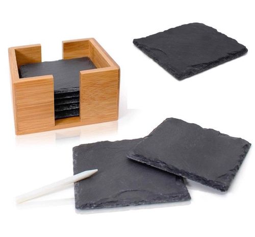 AMAZY Zestaw Podstawek z Łupku naturalnego 8 Szt. na Arena.pl