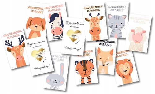 30× ZDRAPKI NA URODZINY dla dzieci Zadania urodzinowe zabawa do przedszkola na Arena.pl