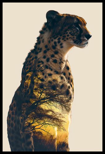 Plakat 40x60cm Gepard Duch Sawanny na Arena.pl