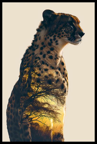 Plakat 40x60cm Gepard Duch Sawanny zdjęcie 2