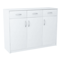 Duża Komoda do salonu, pokoju, Classic, 110x35x85 cm, biel, mat