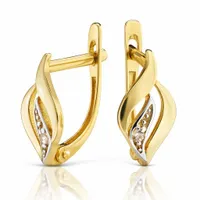 ZŁOTE KOLCZYKI Z CYRKONIAMI ZŁOTO 333 8K 218-1