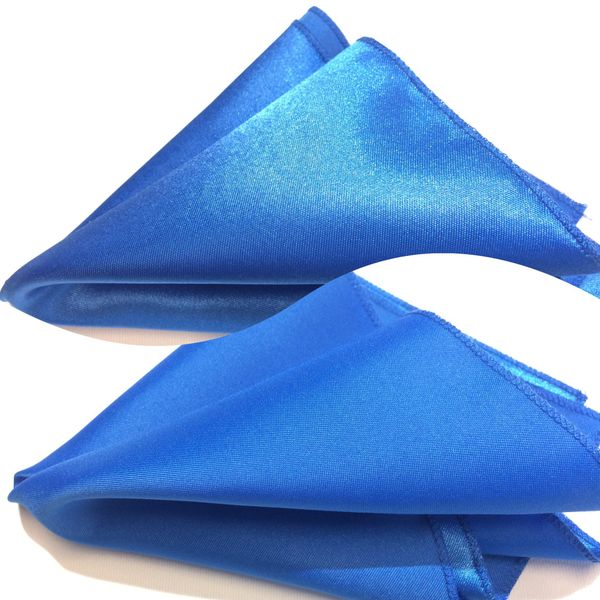 Poszetka satynowa chabrowa zdjęcie 1