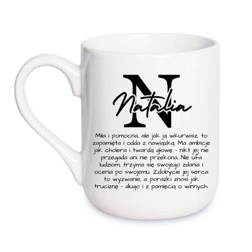 KUBEK Z IMIENIEM "NATALIA" Wzór - Elegant Coffee 330 ml na Arena.pl