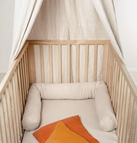 Julius Zöllner Łóżko muślinowe wąż 180 cm - piaskowe na Arena.pl