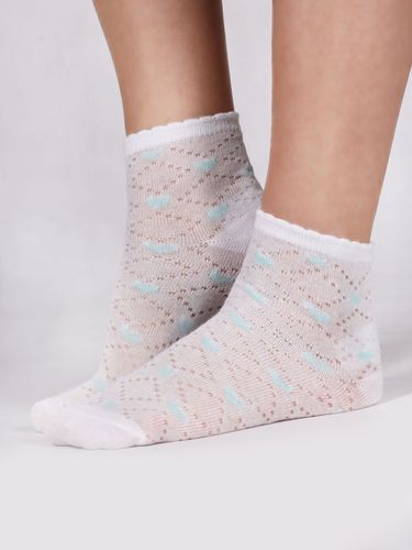 Skarpety dziewczęce ażurowe z serduszkami białe 3PAK 27-30 YOCLUB na Arena.pl
