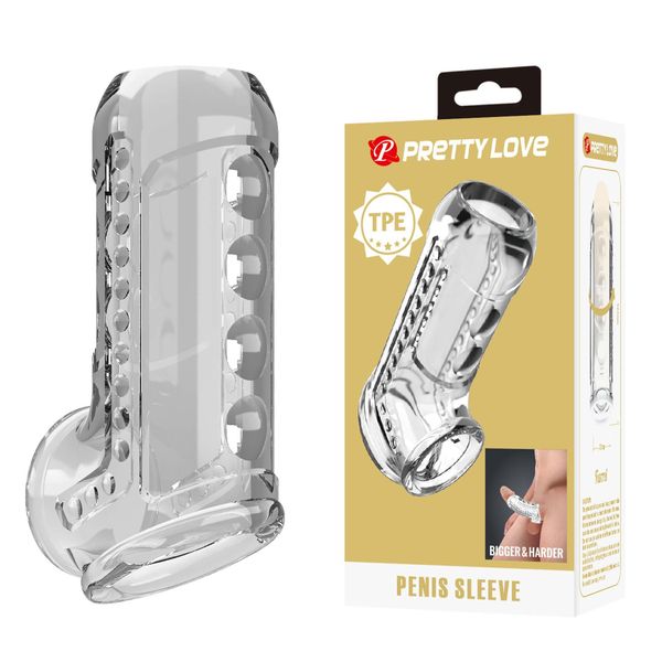 Pretty Love Penis Sleeve – Clear Long zdjęcie 1