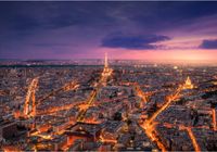 FOTOTAPETA miasto nocą w ogniu widok na wymiar