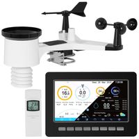 bezprzewodowa stacja meteorologiczna pogodowa solarna 7w1 lcd wifi 100m