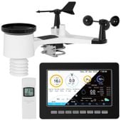 bezprzewodowa stacja meteorologiczna pogodowa solarna 7w1 lcd wifi 100m