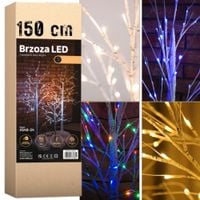 BRZOZA LED DRZEWKO ŚWIĄTECZNE DEKORACJA 150 CM 72 DIODY Zimna