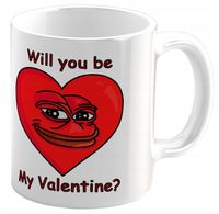 KUBEK Śmieszny PREZENT dla PAR na WALENTYNKI PEPE FROG MEMY Przegryw
